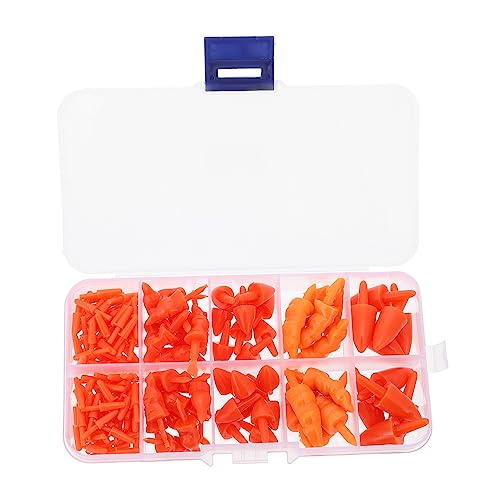 Tofficu 160 Piezas De Pinzas De Plástico para La Nariz De Muñeco De Nieve Decoración Navideña De Nieve Artificial Inflables Accesorios De Juguete De Muñeco De Nieve Kit De Material De