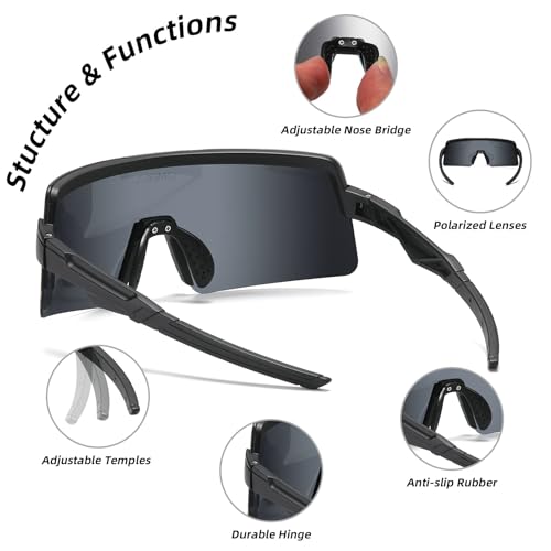 Image of Two Sizes For Adults and Youth Polarized Sunglasses Men Women Outdoor Sport Baseball Glasses UV400 Cycling Eyewear