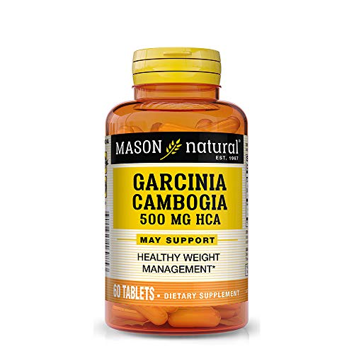 Mason Natural, Garcinia Cambogia, 500 Mg, 60 Tablets, Herbal Dietary Supplement May Help Curb Appetite to Support Maintaining a Healthy Weight, May Support Metabolism of Fats and Carbohydrates