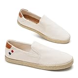 GLAMORA Espadrilles Homme Toile Respirante Slip on Été Léger Confort Chaussures Plates Semelle Corde Antidérapante Casual Élégant Mode Ville Ajustement Souple Durable