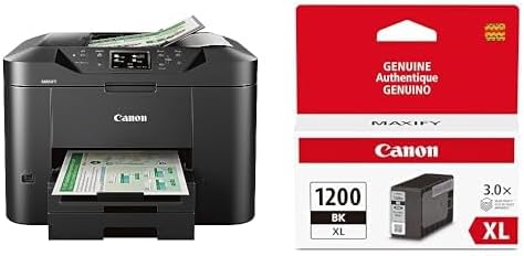 Canon MAXIFY MB2720 Wireless Color Photo Printer with Scanner, Copier and Fax PGI-1200XL Genuine Pigment Black Ink Tank, Compatible with MB2120, MB2720, B2020, MB2320 Printers