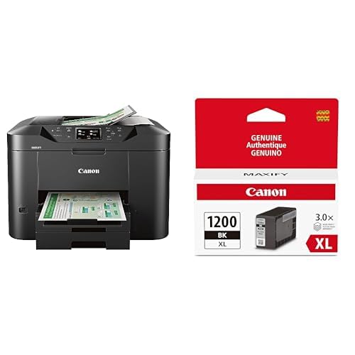 Canon MAXIFY MB2720 Wireless Color Photo Printer with Scanner, Copier and Fax PGI-1200XL Genuine Pigment Black Ink Tank, Compatible with MB2120, MB2720, B2020, MB2320 Printers