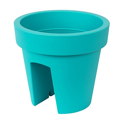 Preisvergleich Produktbild Balkonkiste Blumenkasten Geländerkasten Balkonkasten Geländertopf L 250 mm türkis Lofly