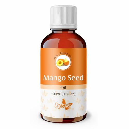 Image of Crysalis Mango Seed (Mangifera Indica) | Pure & Natural Undiluted Carrier Oil Organic Standard /Cold Pressed Seed Oil For Glowing Skin, Healthy Hair, Nourished Face - 100Ml With Dropper