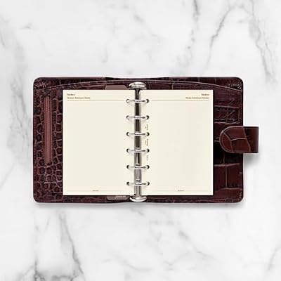 Filofax Calendar Diary Refill, Pocket Size, Week on One Page, Cotton Cream Paper, Unruled, Multilingual: Four Languages, 2026 (C68239-26)
