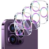 Picture of UniqueMe [3 Pack Compatible for iPhone 14 Pro Max/iPhone 14 Pro Camera Lens Protector Tempered Glass,[Case Friendly][Scratch-Resistant][Night Shooting Mode]-Glitter Colorful