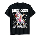 Dabbing Unicorn Nursicorn Funny Nurse Gift Women Men CNA RN T-Shirt