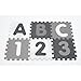 Tadpoles Soft EVA Foam 36Piece ABC Playmat Set, 74x 74 (36 Sq'), Grey/White, 36 Sq Ft