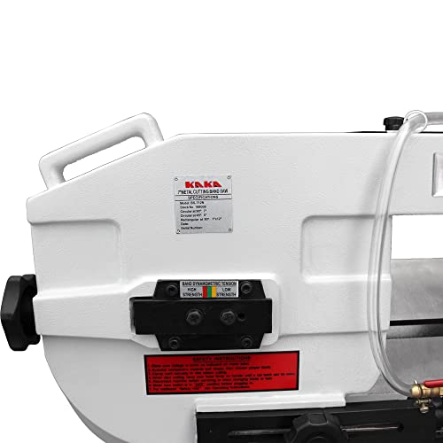 Kaka Industrial Horizontal Band Saw 7"X12" Capacity Bs-712N, Metal Cut Band Saw, 4 Step Blade Speeds By Pulley Wheel Driven, Metal Horizontal Band Saw, Metal Band Saw With 1.5Hp Motor 115V / 230V 1Ph #TOP5