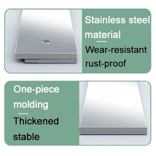 Table pliante murale design acier inoxydable 120 x 40 cm durable - 6