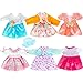 Huang Cheng Toys Pretend Playset Pack of Alive Baby Doll Dress Clothes Costumes 10PCS Outfits for 12inch American Doll with 11PCS Doll Accessories Hair Dryer Perfume Hair Curler for Doll and Girls