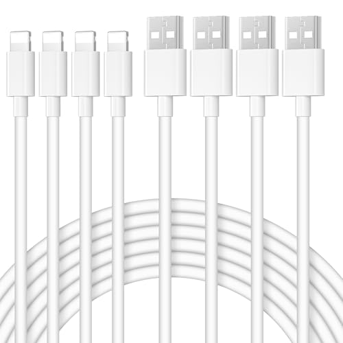 4Pack iPhone Ladekabel 1M/1M/2M/2M [Apple MFi Zertifiziert], USB Lightning Kabel 2M Schnellladekabel iphone Kabel Lightning Ladekabel für iPhone 14 13 12 11 Pro Max XS XR X 8 7 6 5 SE, iPad, Aiprods