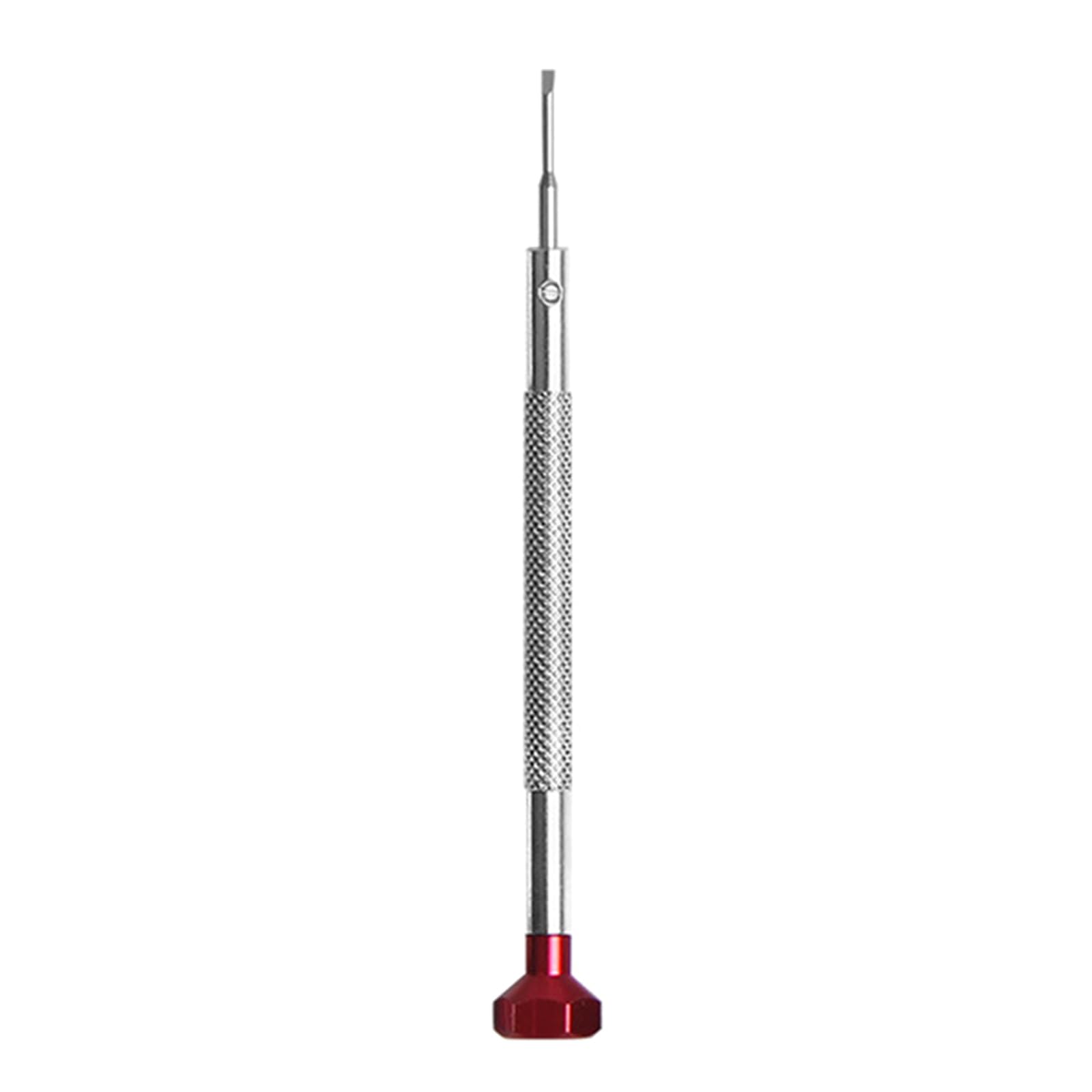 Tsophreniq 1.2Mm Flathead Professional Miniature Crosses Screwdriver Alloy Steel Head Ergonomic Nonslip Handle For Watch Glasses Repair Tasks Tool Steel Multifunctional Miniature