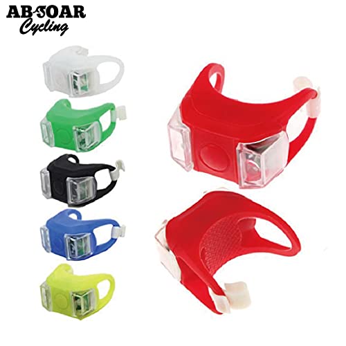 Absoar Cycling Bicycle Led Tail Lights Water Proof White Bike Lights Black Water Resistant Headlight Safety 2 Pack #TOP2