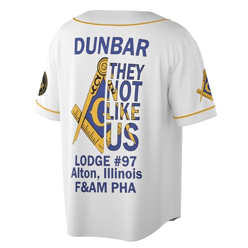 Personalized Lodge Name Freemasonry F&AM PHA They Not Like US Freemasonry 3D Baseball Jersey S-5XL miniatura 3