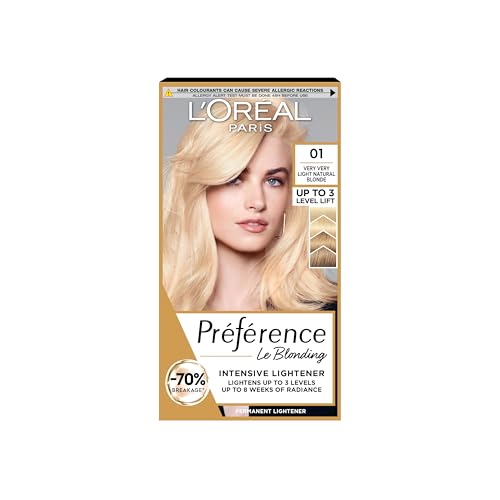 Image of L'Oreal Paris Preference Hair Dye, Luminous Permanent Rich Hair Colour, Long Lasting Brilliance, Achieve Radiant, Salon-Inspired Results, Shade: 01, Prague