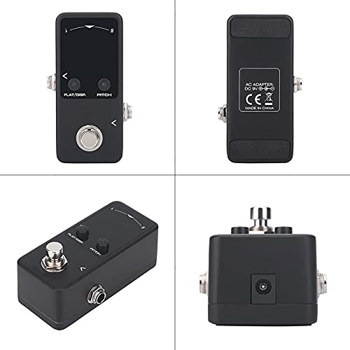 Pedal afinador, pedal de efeito sintonizador material de metal boa estabilidade forte praticidade an