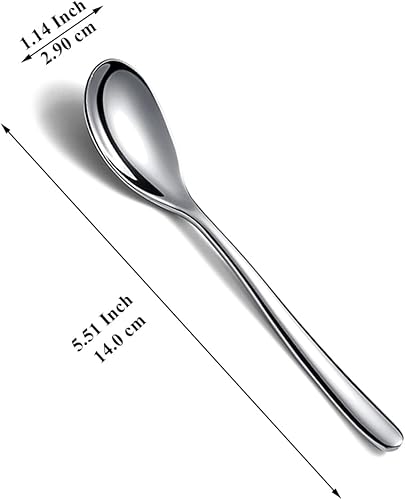 Miniatura 2 de Kyraton Juego de 24 cucharaditas de café de acero inoxidable, cucharas de spresso para el hogar, restaurante, hotel, fiestas, aptas para lavavajillas