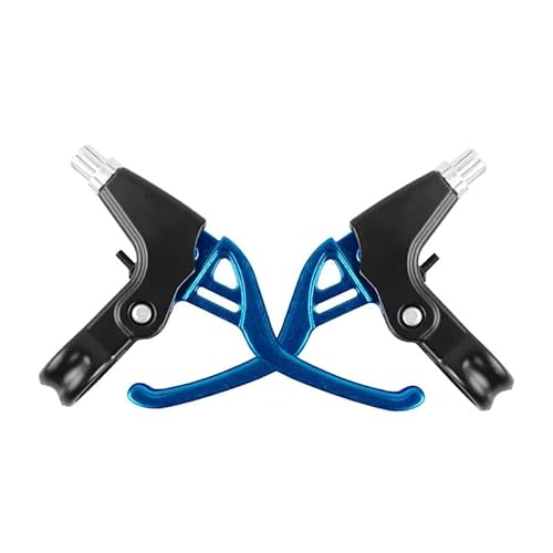 JiangMuXin 自転車ブレーキハンドル ブレーキ レバー クラッチレバー ブレーキ用 交換用 アルミニウム合金製 耐久性 高強度 軽量 ロケーション回復 22mm (青)