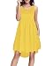 Kilig Women's Sleeveless Pockets Casual Loose Swing Flare Dress(Yellow, XXL)