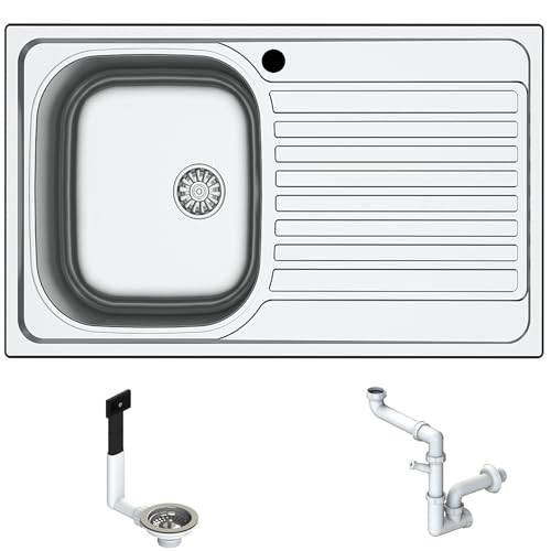 FHULLER OHN791IRPC Lavello da incasso 79X50 Vasca Sinistra + Gocciolatoio