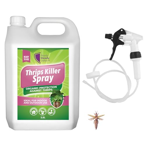 Thrips Killer Spray 2.5L – Organic Insecticidal Soap for Plants – Natural Pest Control for Thrips, Aphids & Whiteflies – Safe for Indoor & Outdoor Use – Natural Formula for Greenhouses & Large Gardens