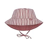 LÄSSIG Baby Kinder Sonnenhut Strandhut Sommerhut Sonnenschutz Kinderhut Babymütze wendbar atmungsaktiv UV-Schutz 80/Sun Protection Bucket Hat, Stripes red, 9-12 Monate