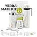 BALIBETOV Complete Yerba Mate Set - Modern Mate Gourd, Thermal Flask, Yerba Container, Bombilla and Cleaning Brush Included - All Premium Quality 304 18/8 Stainless Steel (GOLD)
