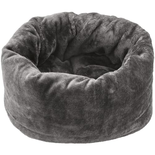 HUNTER Livingston Variabler Hunde- und Katzenschlafplatz, mit weichem Plüsch Farbe anthrazit, Größe one-Size