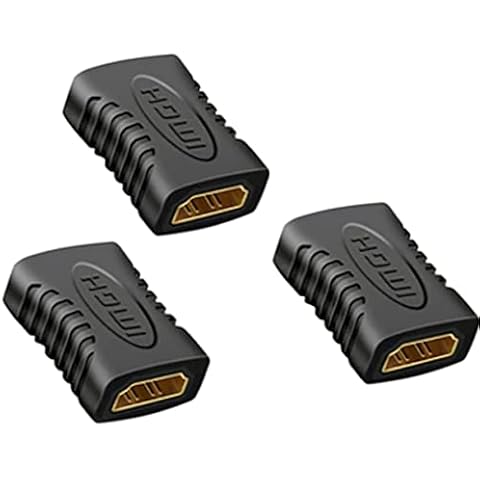 Pjp Electronics HDMI To HDMI Joiner Coupler (3 Pack) Hdmi Joiner Female To Female - Gold Connectors Cover