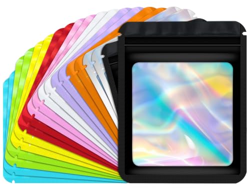 JETMORE 100 Pack Resealable Bags for Small Business (3x3 Inch, Multicolor)