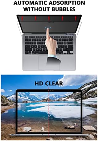 McStorey MacBook Air 13 ve MacBook Pro 13 inç Uyumlu Parlak Anti Scratch Ekran Koruyucu Şeffaf Film Touch Bar Touch ID Retina Ekran Koruması Şeffaf - Görsel 4