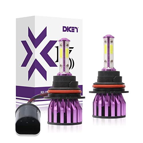 9004 Hb1 Led Headlight Bulbs High Low Beam 6000K Bright White 12000Lm 4 Side Cob Chips Car Headlamp Automotive Conversion Kit (Pack Of 2) #TOP9