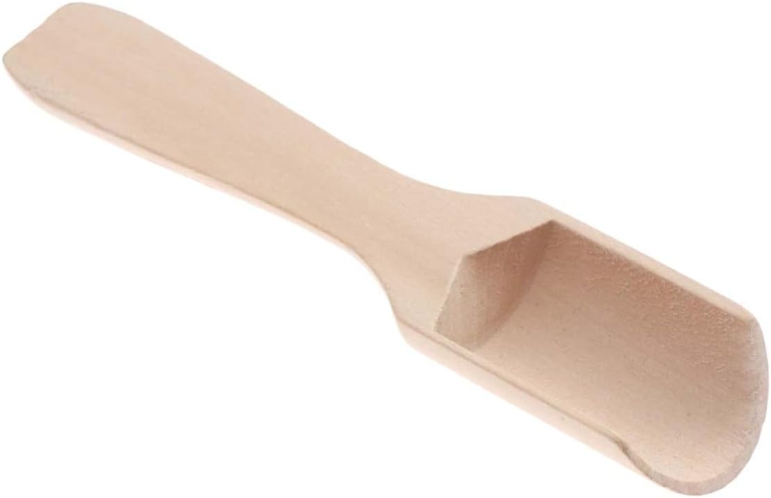 15pcs Small Wooden Tea Scoop and Salt Shovel Set Flat Handle 2.8x11cm Natural Wood Tea Accessories for Spice Jars
