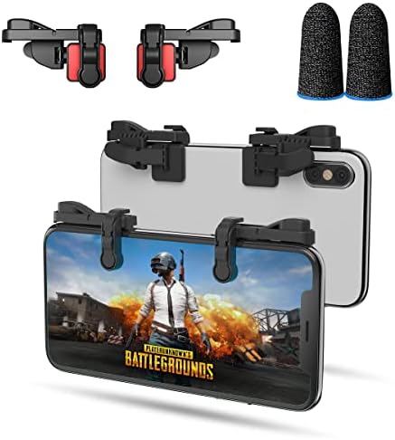 1 pairMobile Game Controller Gamepad Compatible with PUBG Mobile/Fortnitee Mobile/Call of Duty Mobile, Compatible with iPhone/Android, IFYOO Z108 Sensitive Shoot and Aim L1R1 Triggers