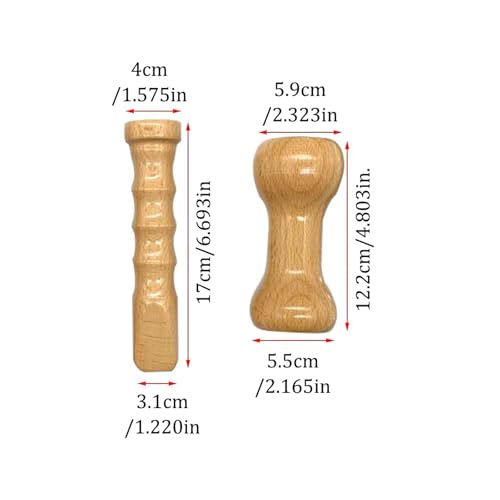 Set de martillos para quiropráctica de madera 4 piezas miniatura 3