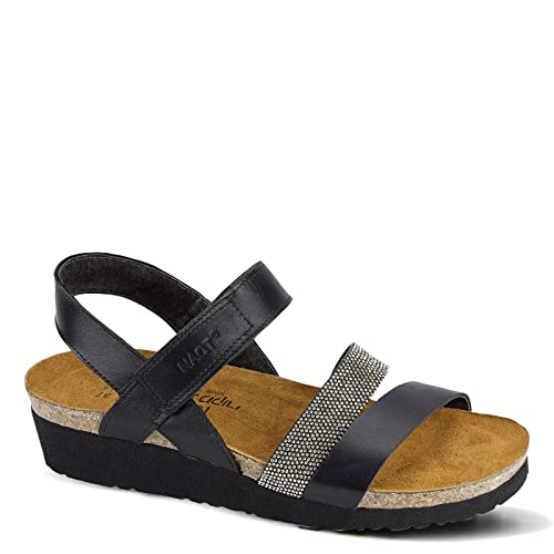 NAOT Krista Backstrap Sandal Black Leather 8-8.5 M US