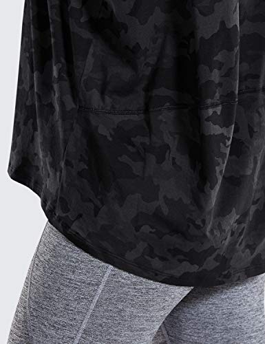 CRZ YOGA Camisas de treino de manga comprida para mulheres soltas Fit-Pima Camisas de ioga de algodã