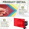 sourcing map 5 Pcs Colored Plastic Sheets, A4 Transparent Amber Film Color Correction Gel Light Filter Waterproof 11.7 x 8.3" Sheet for DIY Crafts,LED Lighting,Photo (Red) #2