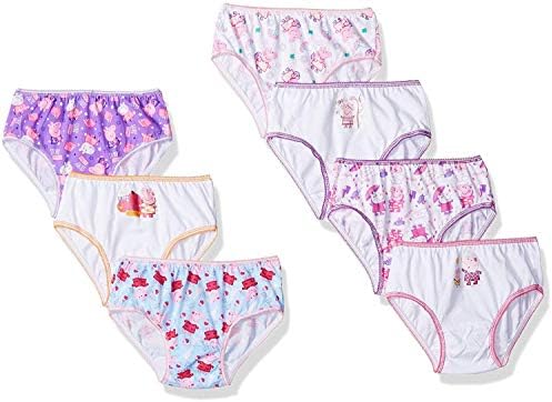 Peppa Pig Girls' 100% Combed Cotton Underwear Panty Multipacks Sizes 2/3t, 4t, 4, 6 and 8