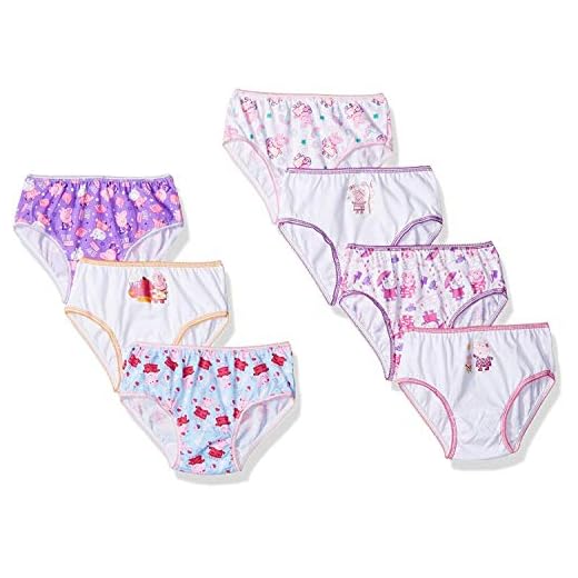 Peppa Pig Girls' Toddler Briefs,Underwear Multipacks, Peppa7pk, 2T/3T