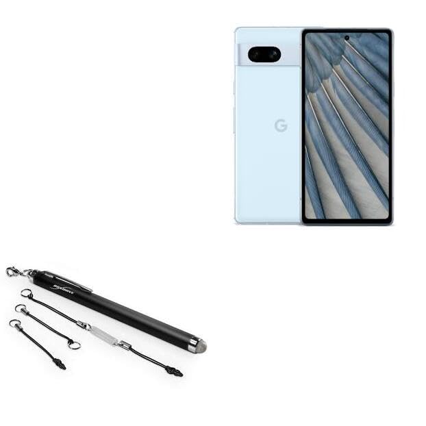 BoxWave Stylus Pen Compatible with Google Pixel 7a - EverTouch Capacitive Stylus, Fiber Tip Capacitive Stylus Pen - Jet Black