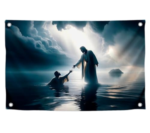 Scene of Walking on Water Flag