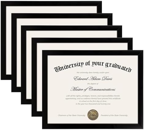 upsimples Certificate Frame with High Definition Glass, 8.5 by 11...