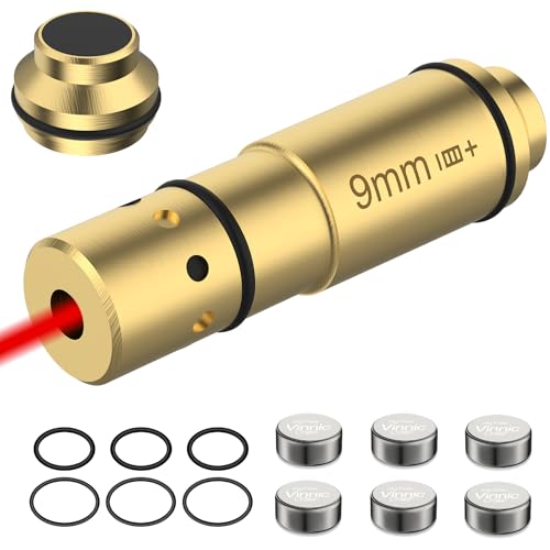 9mm Laser Training Cartridge for Dry Fire Training System with Replaceable Back Caps