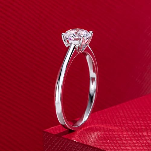 IGI 1ct D Color VVS Lab Grown Diamond Engagement Ring, 14K Solid White Gold4