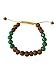 Hands Of Tibet Tibetan Mala Rudraksha and Green Jade Wrist Mala Yoga Bracelet for Meditation