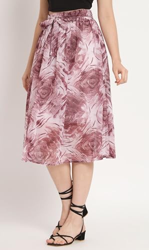 Image of NUEVOSDAMAS Women Floral Printed Midi Skirt