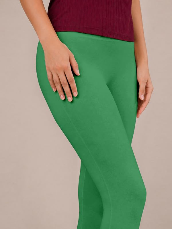 Image of TRENDMALLS Women's Microfiber Elastane Stretch Soft Churidar Length Leggings with Ultrasoft Waistband
