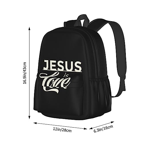Yeshua Jesus Christian Backpack Adjustable Casual Daypack Rucksack Travel Bags Bookbag For Women Men Adult 17 Inches4